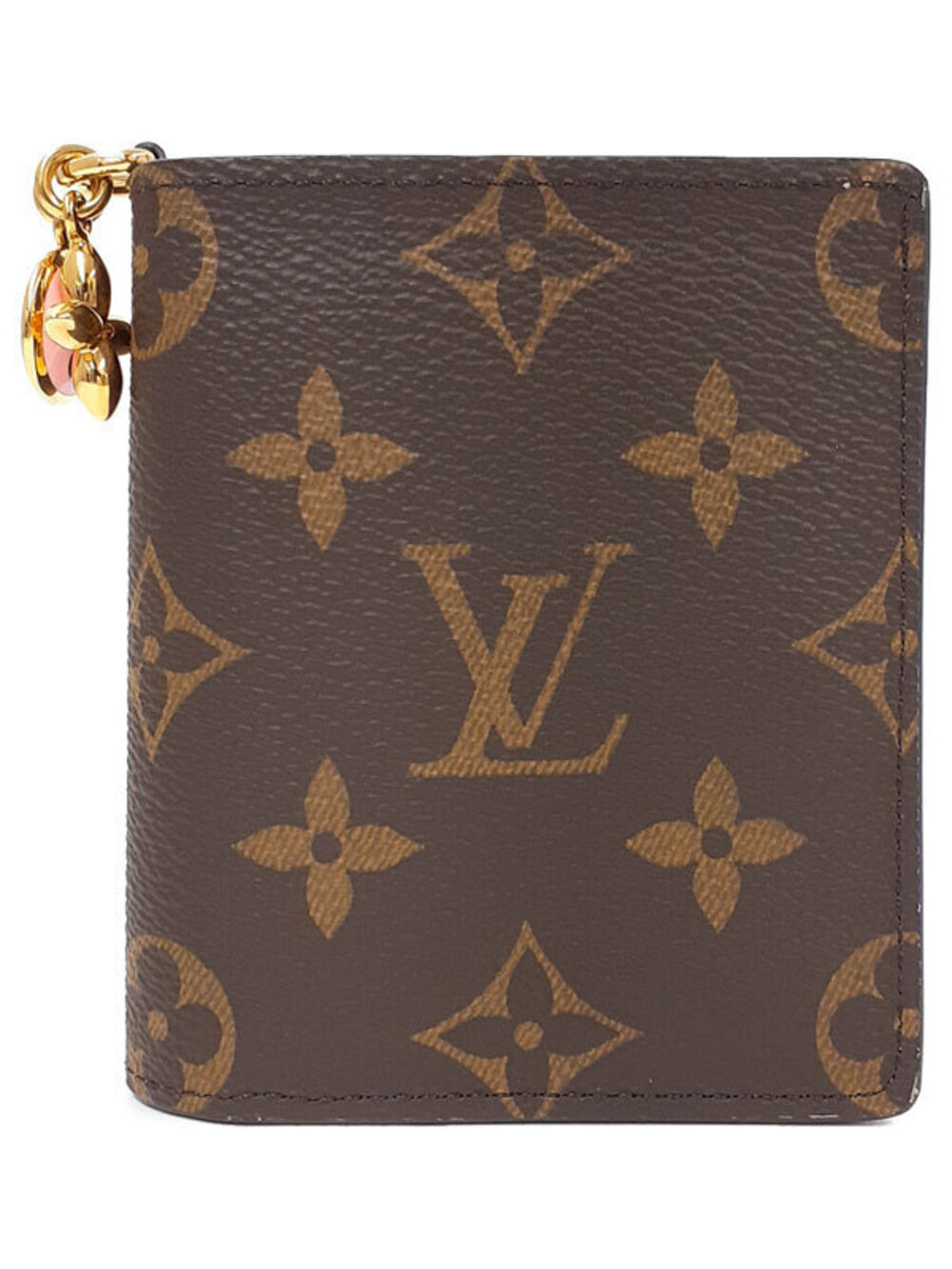 Louis Vuitton Monogram Pocket Wallet LV Charm Bi fold Short
